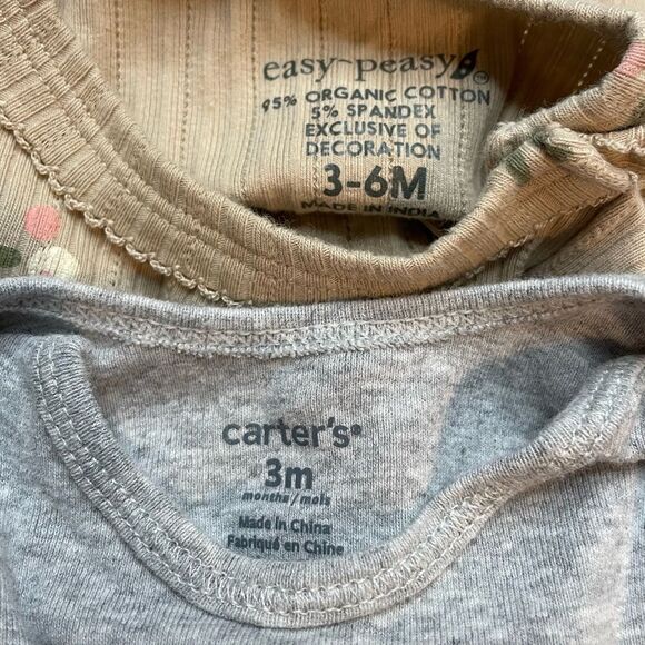 5 for $25🔥Easy-Peasy/ Carter's Bodysuit Set of 2 Baby Girl Size 3-6 Months - Picture 3 of 5